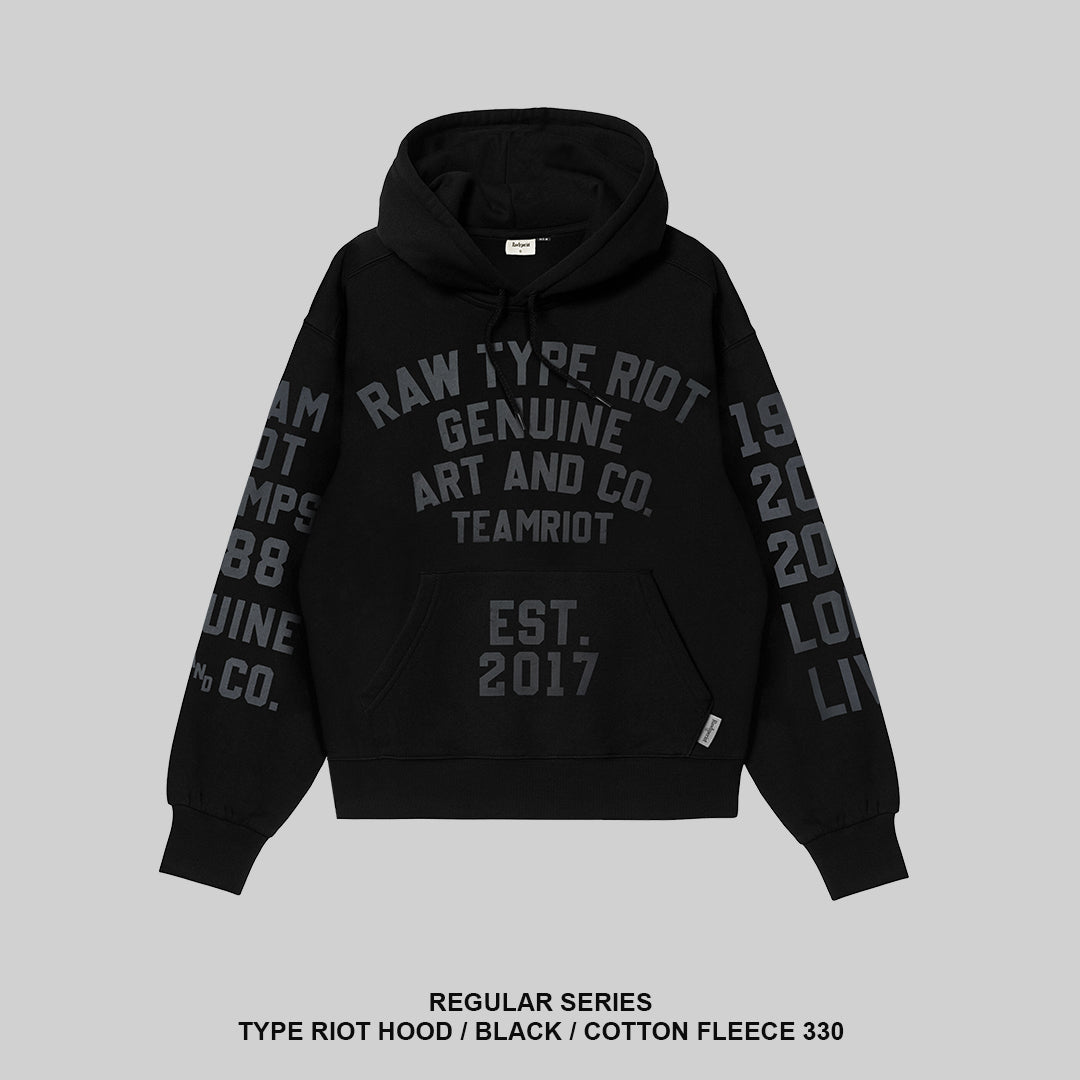 RAWTYPE RIOT Type Riot Hoodie - Black