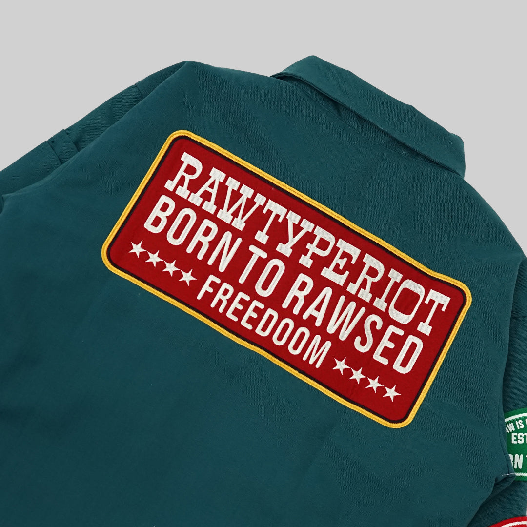 RAWTYPE RIOT BTR Patches Work Jacket - Green