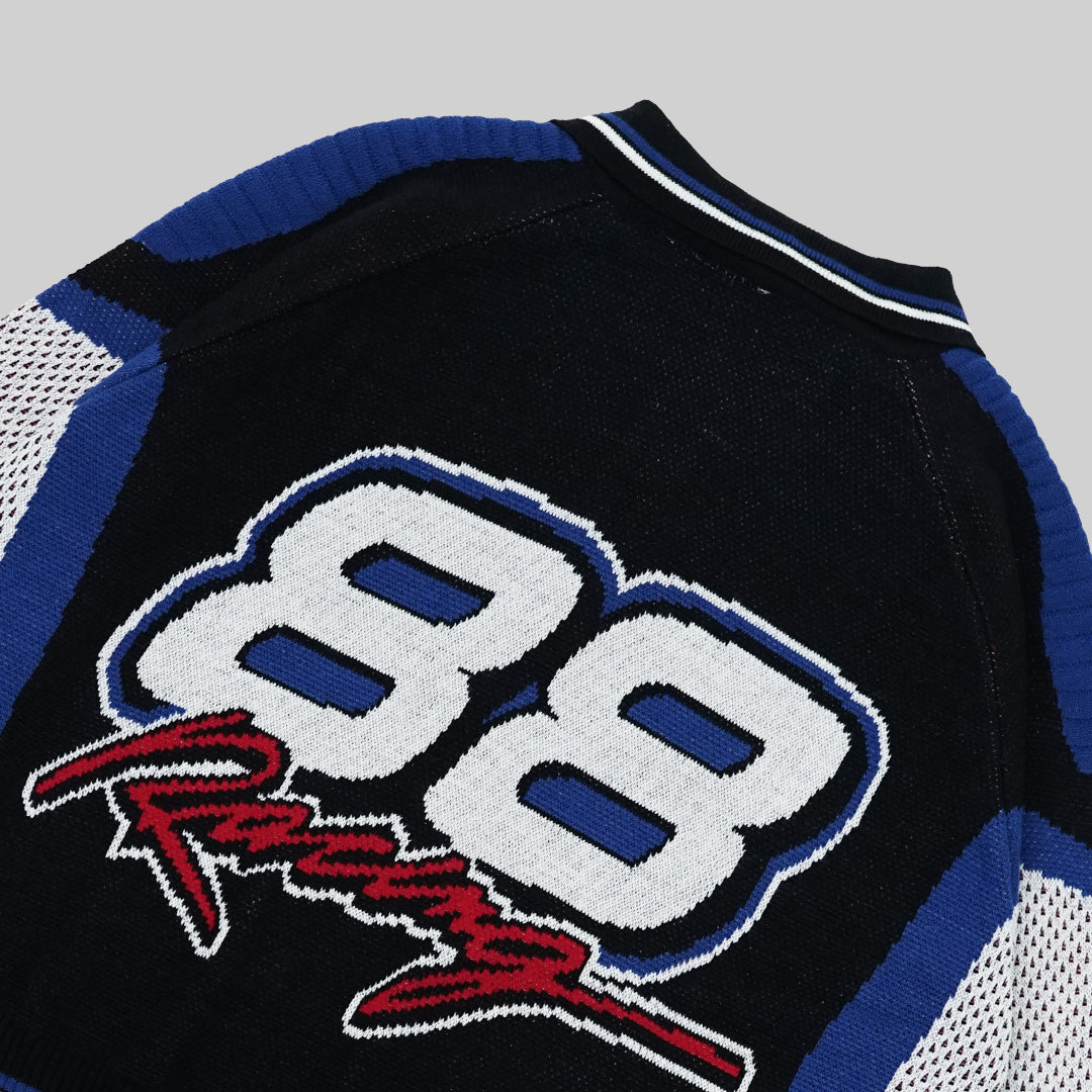 RAWTYPE RIOT 88 Racing Crop Knitwear - Blue Black (Women Only)