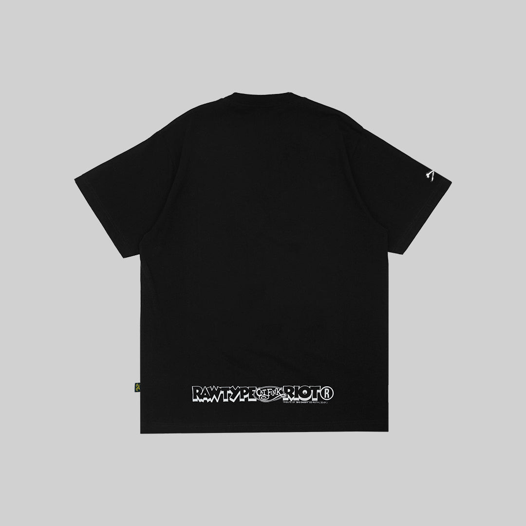 RAWTYPE RIOT Cat Fink Basic Tees - Black