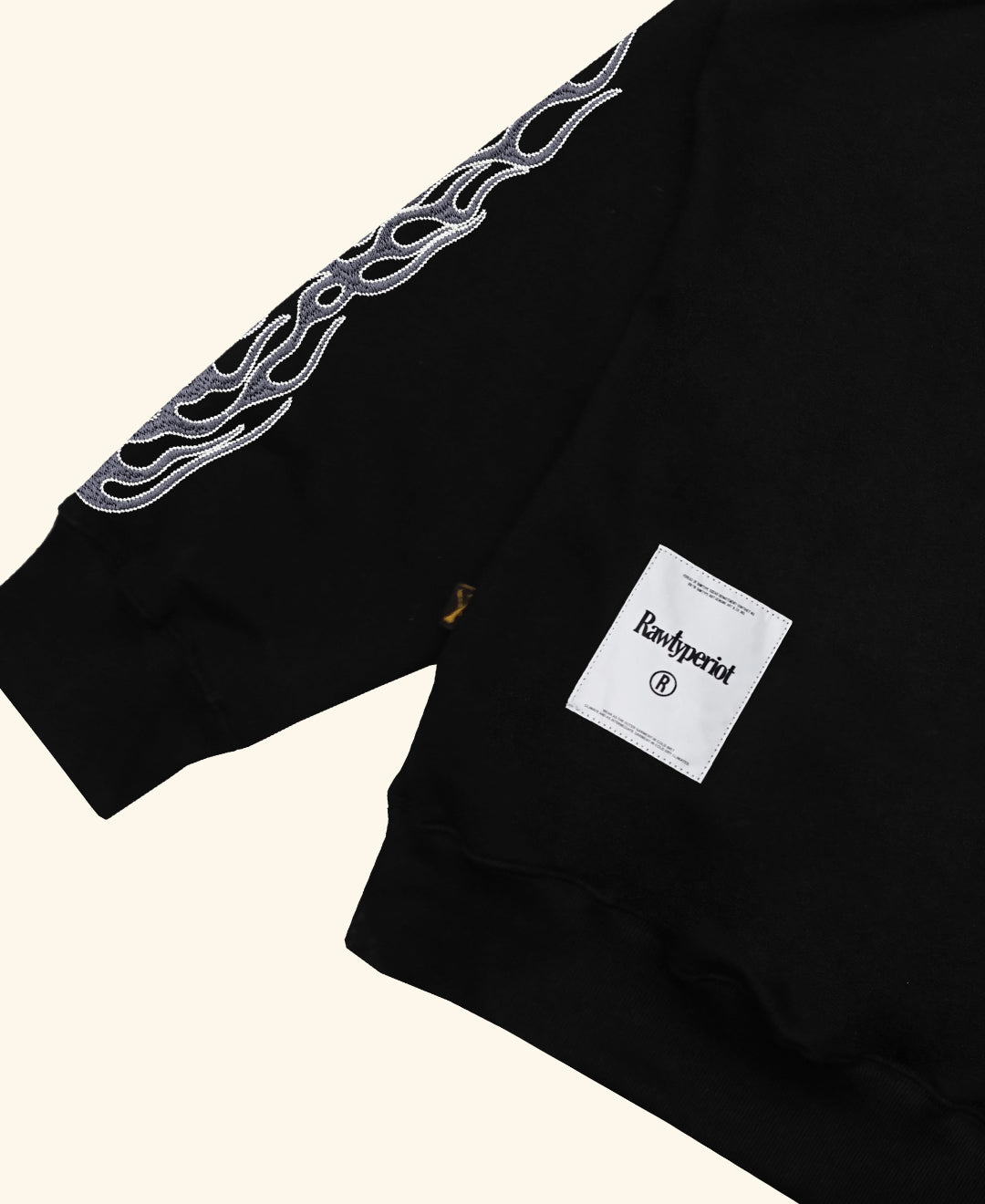 RAWTYPE RIOT Type Riot Flame Hoodie - Black