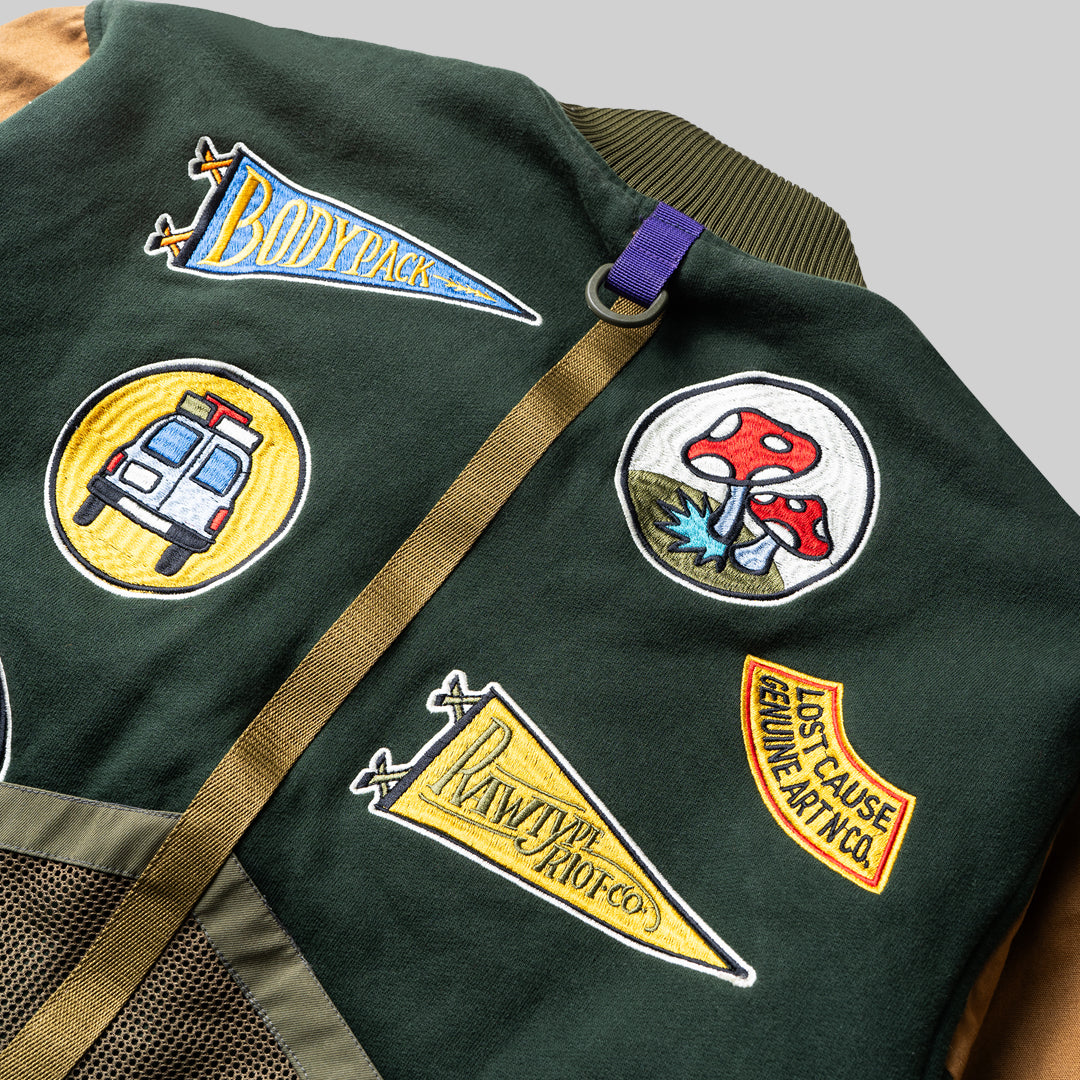 Varsity Jacket Rawtype Riot X Bodypack - Olive