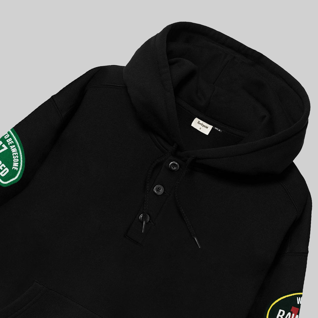 RAWTYPE RIOT BTR Patches Hoodie - Black