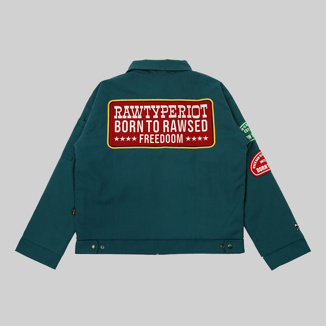 RAWTYPE RIOT BTR Patches Work Jacket - Green
