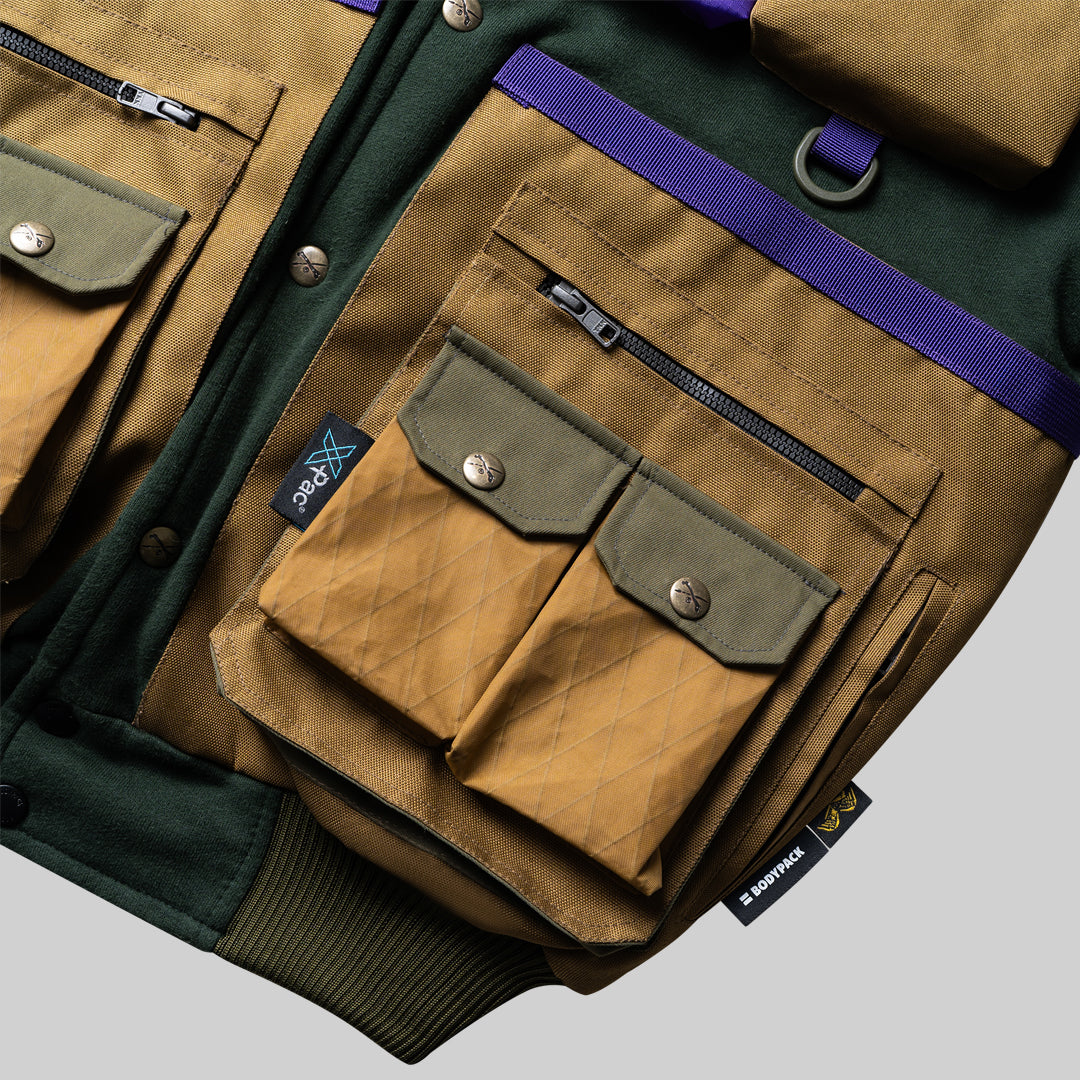Varsity Jacket Rawtype Riot X Bodypack - Olive