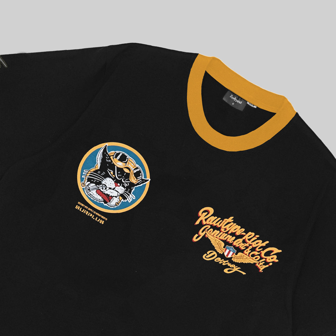 RAWTYPE RIOT Surplus Cat Tee - Black