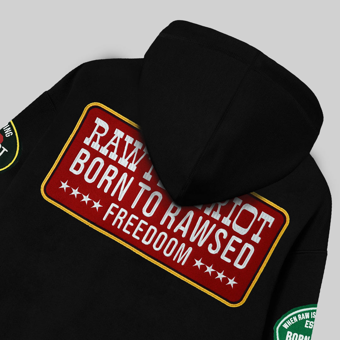 RAWTYPE RIOT BTR Patches Hoodie - Black