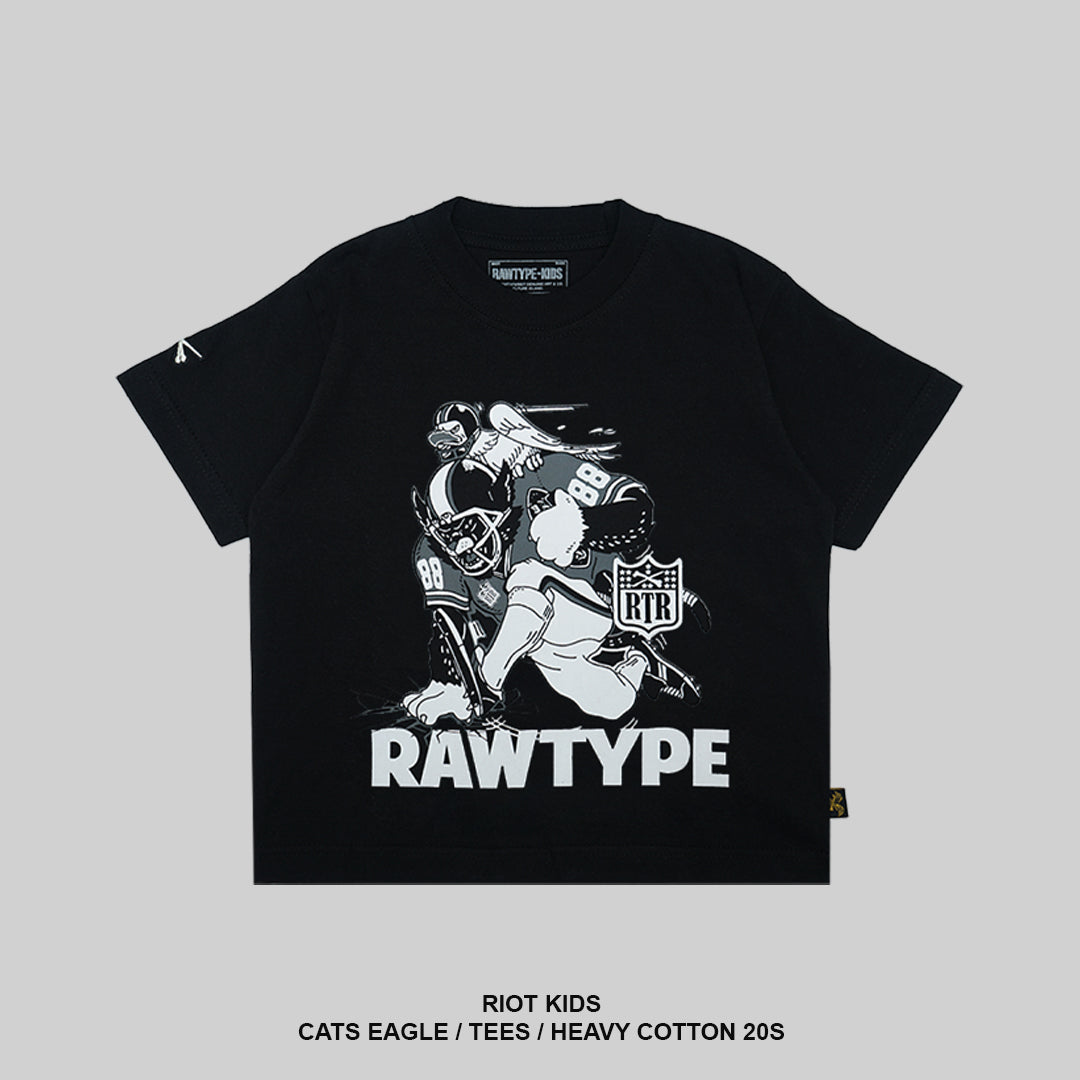 CATS EAGLE KIDS TEES - BLACK