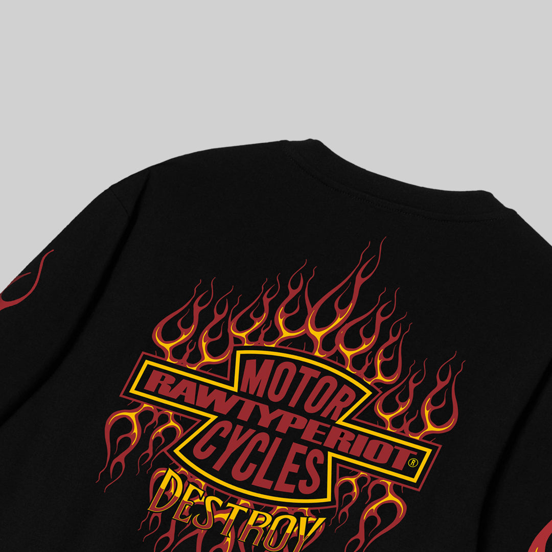 FLAMING CYCLES LS - BLACK