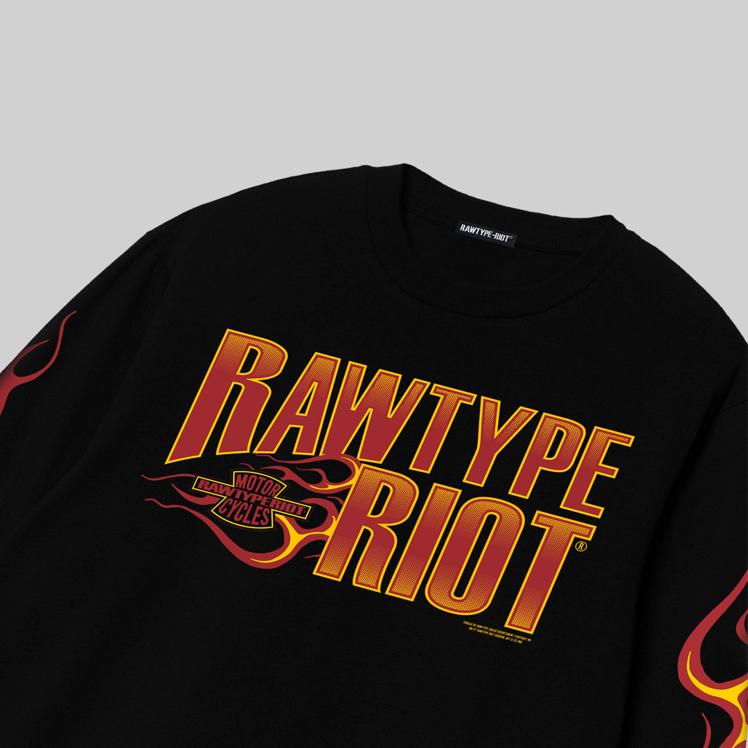 FLAMING CYCLES LS - BLACK