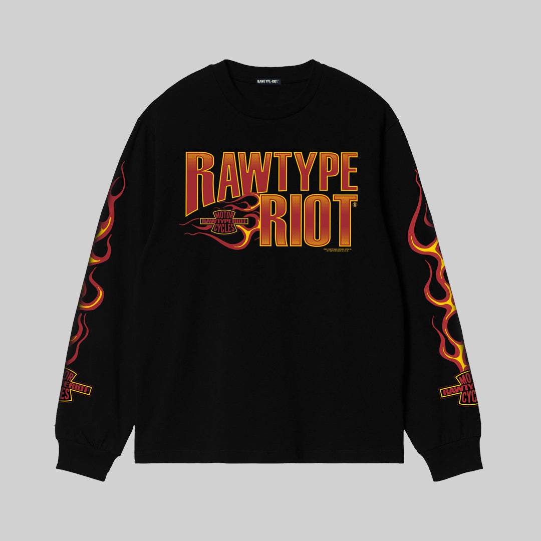 FLAMING CYCLES LS - BLACK