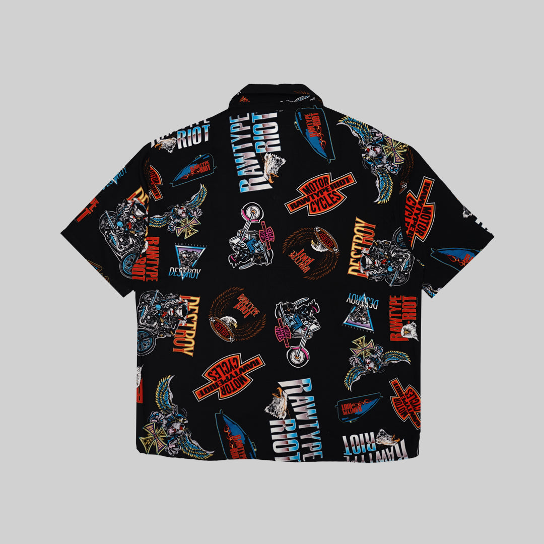 Cycle Bowling Shirt - Black