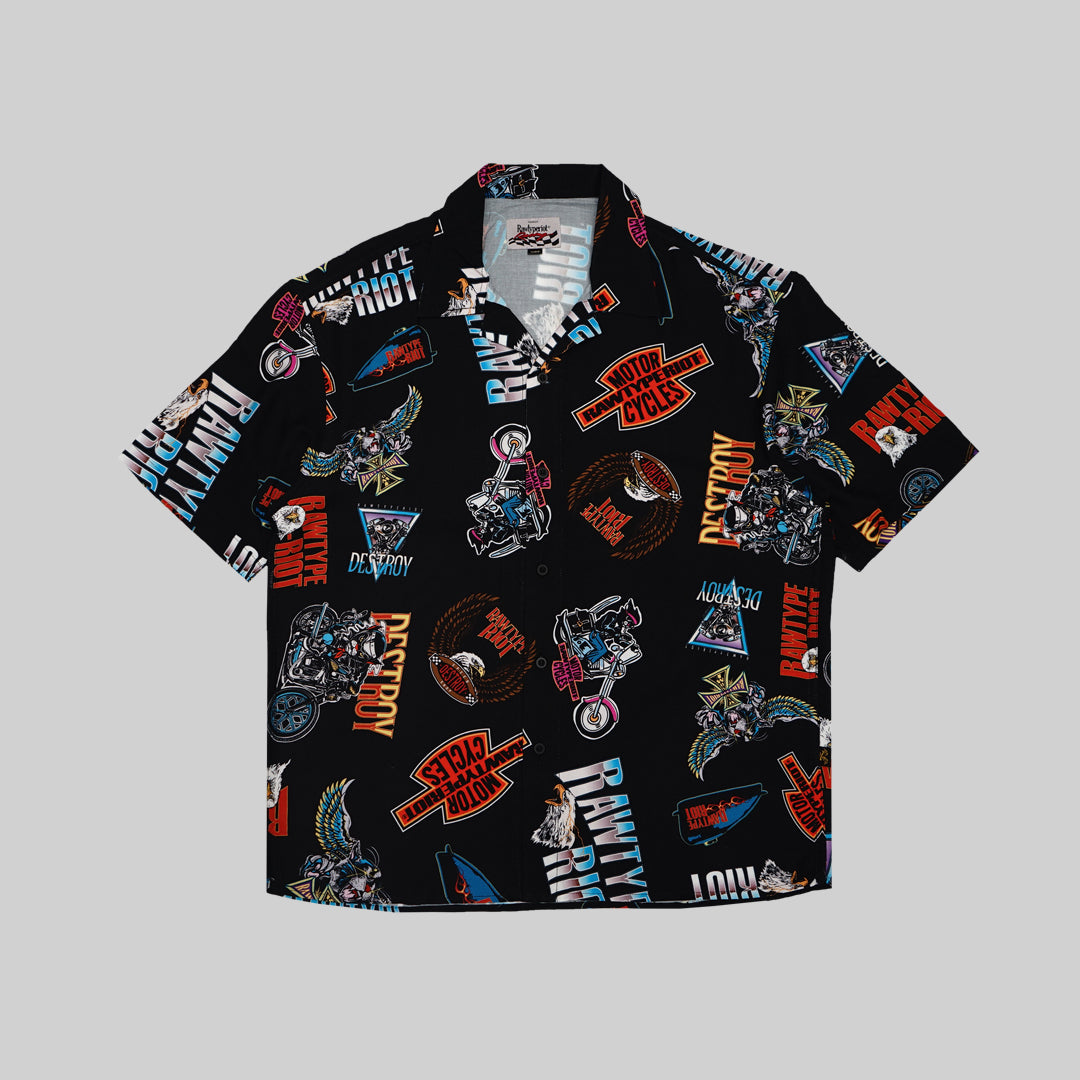 Cycle Bowling Shirt - Black