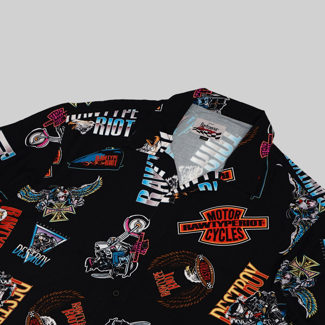 Cycle Bowling Shirt - Black