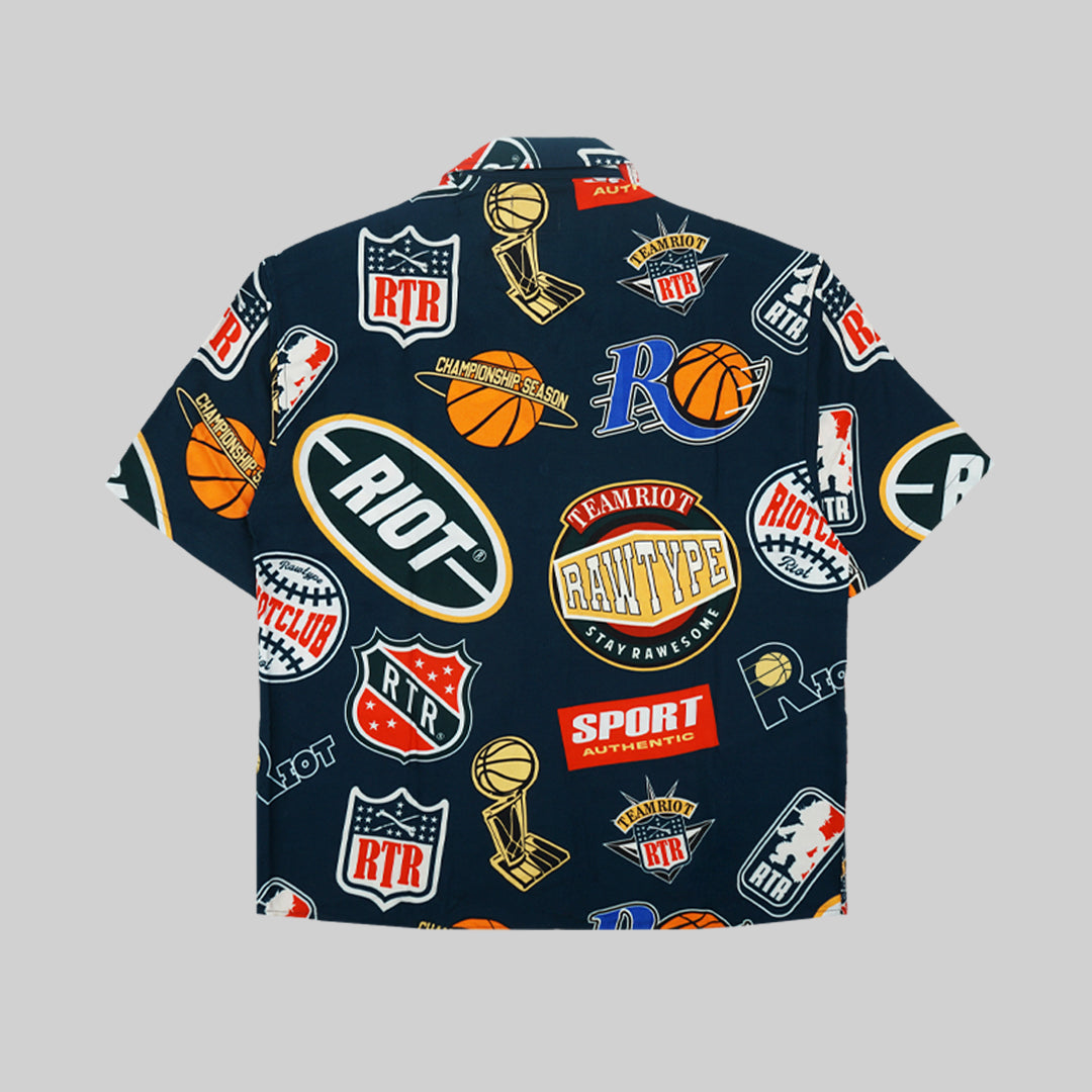 Sport Team Bowling Shirt - Navy