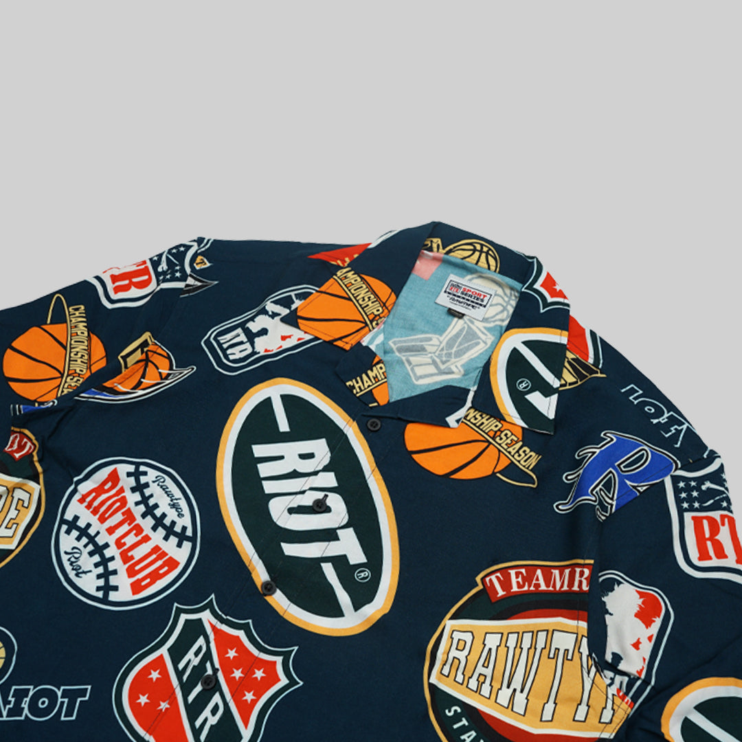 Sport Team Bowling Shirt - Navy