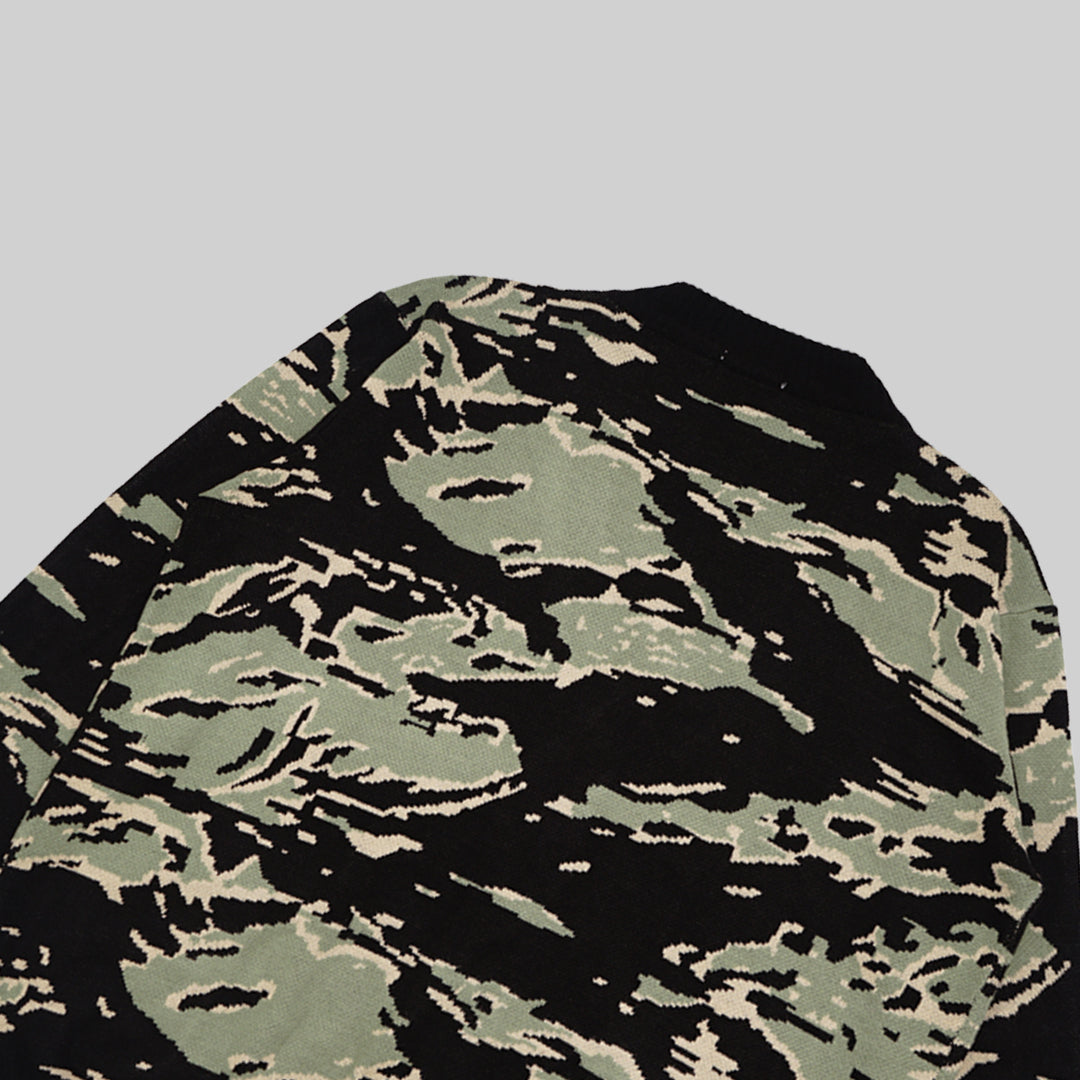 TIGER STRIPE KNIT - Camo