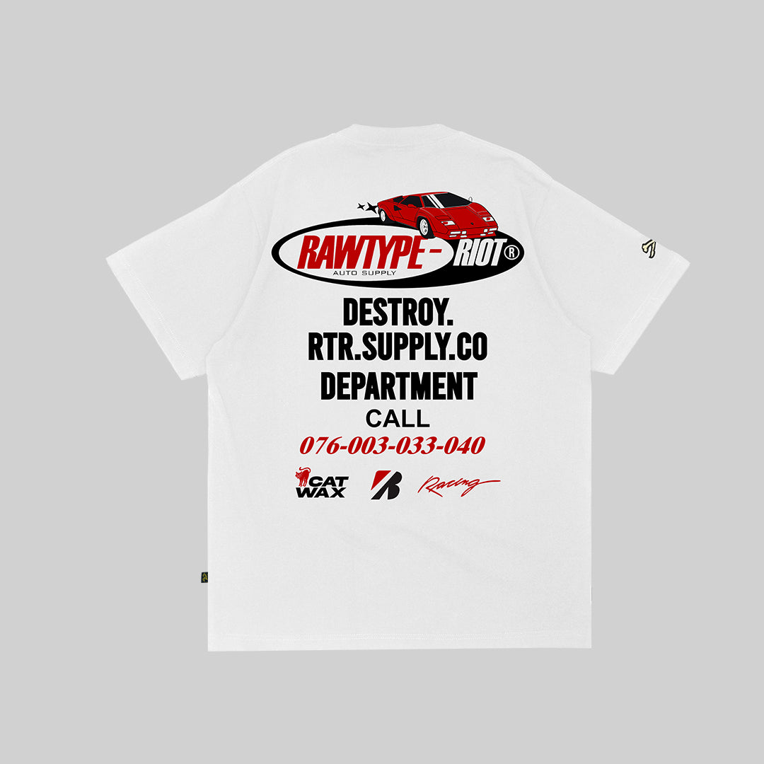 CAT WAX TEES - WHITE