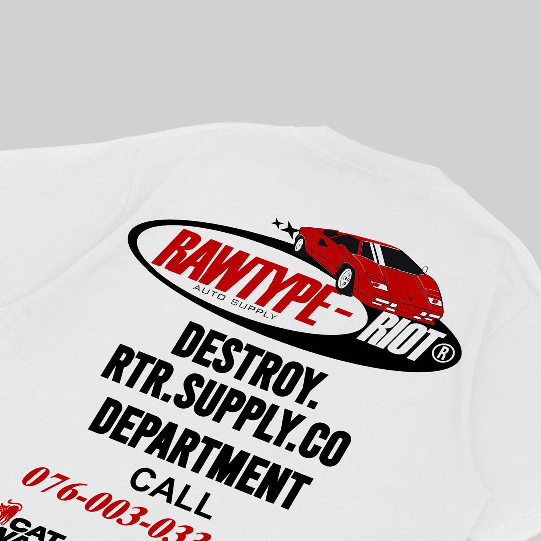 CAT WAX TEES - WHITE