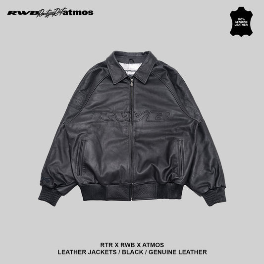 ATMOS X RWB X RTR LEATHER JACKETS - BLACK