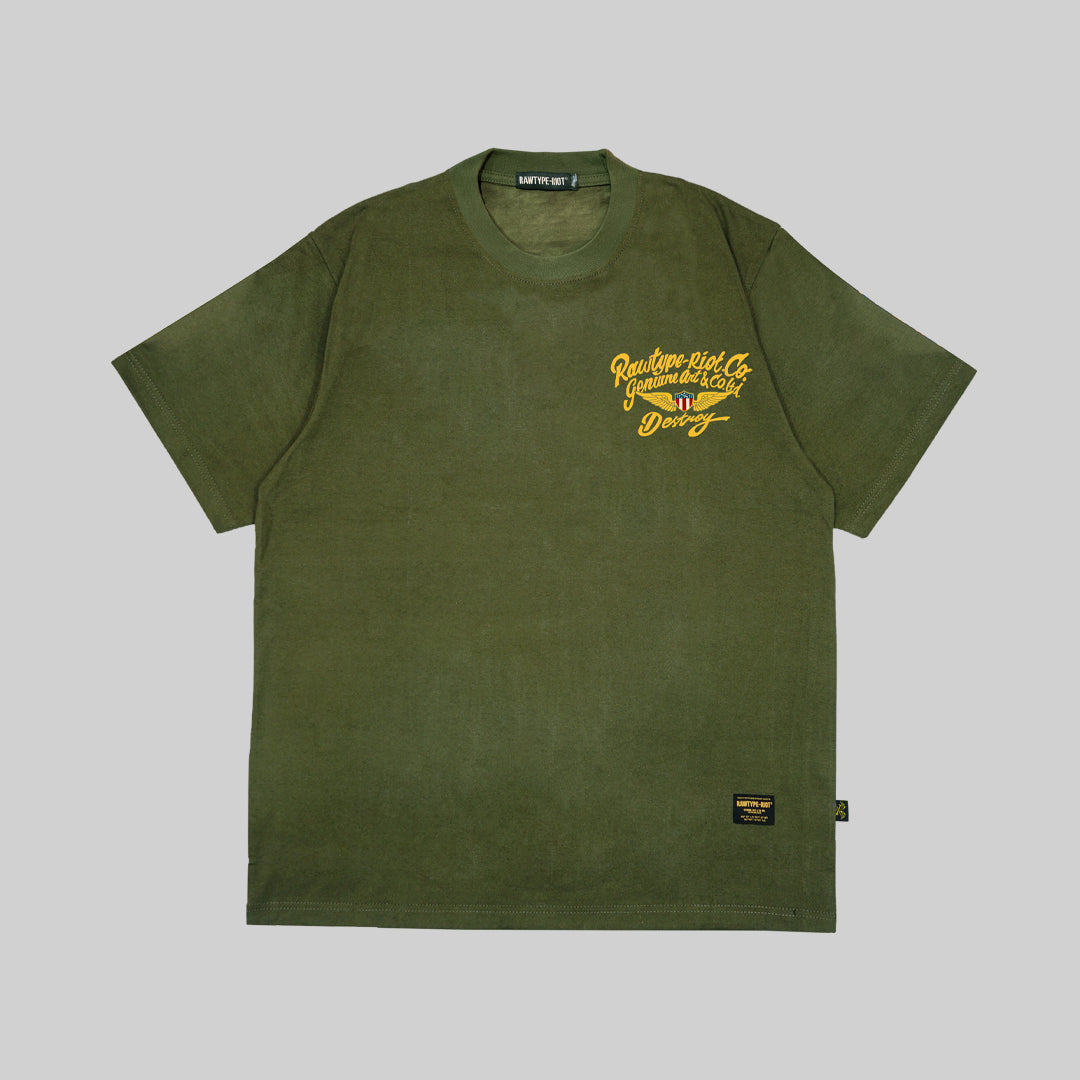 kitty cats tees - olive
