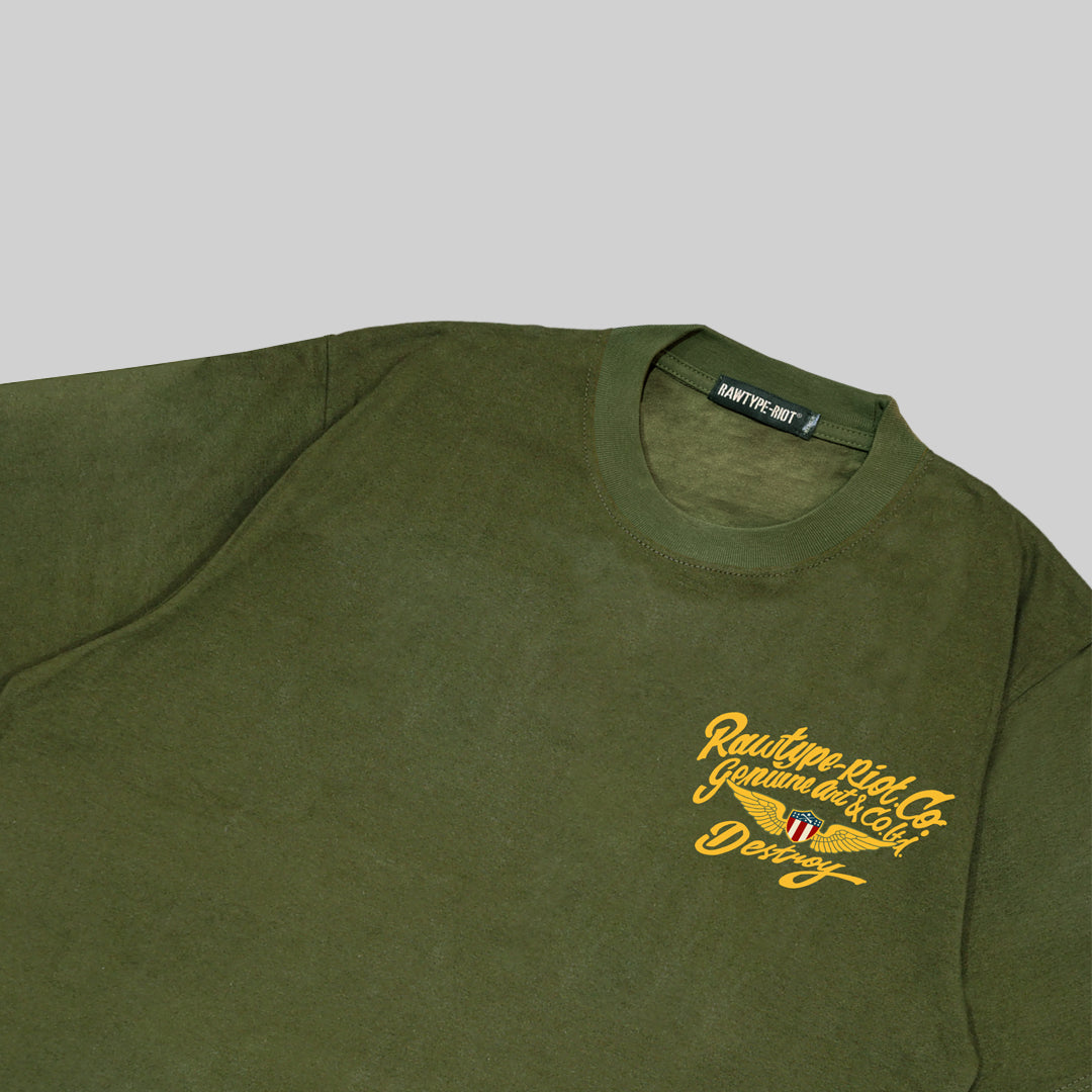 kitty cats tees - olive