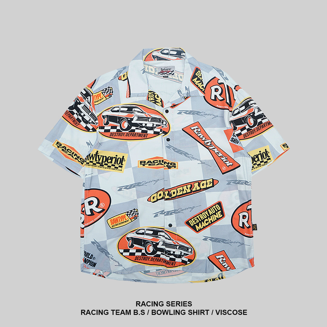 Racing Team Bowling Shirt - White