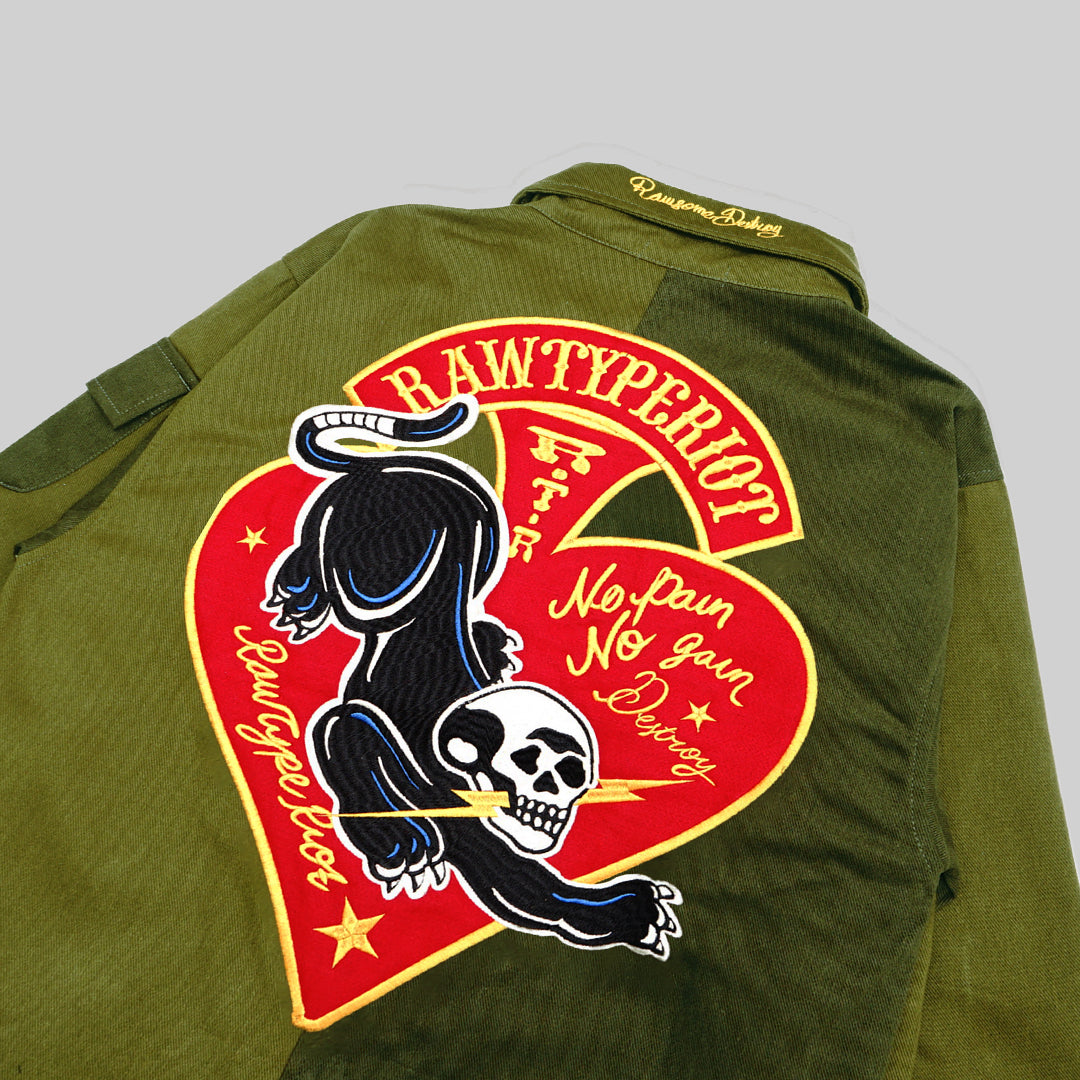 SKULL DESTROY SJ - OLIVE