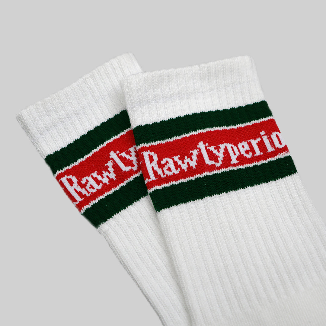 RTR STRIPE RED SOCKS - White