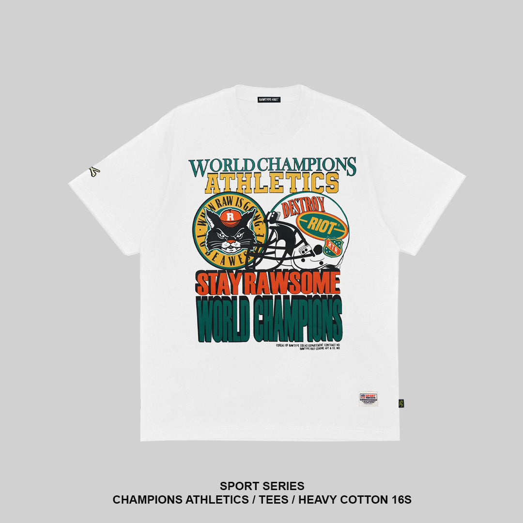 CHAMPIONS ATHLETICS TEES - WHITE