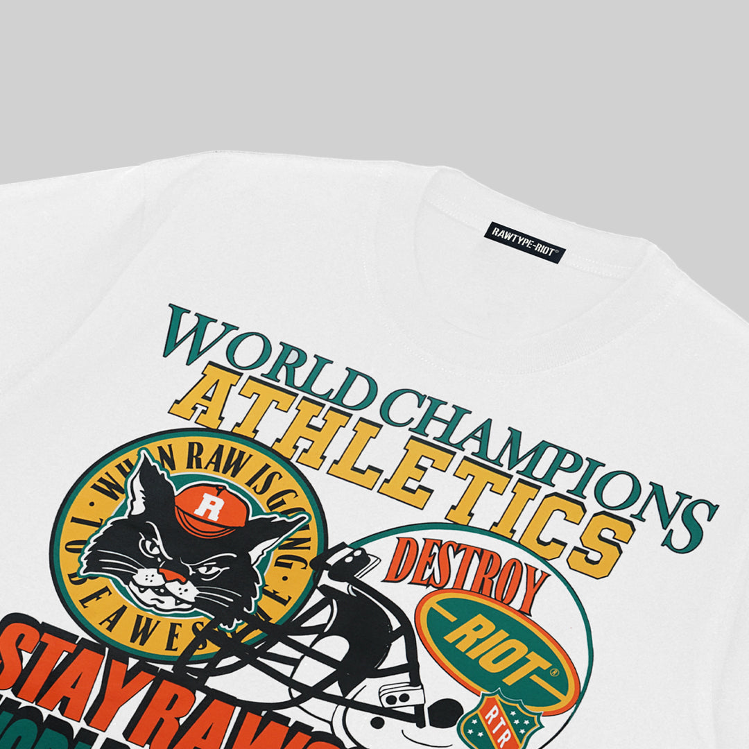 CHAMPIONS ATHLETICS TEES - WHITE