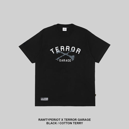 TERROR GARAGE X RTR TEES - BLACK
