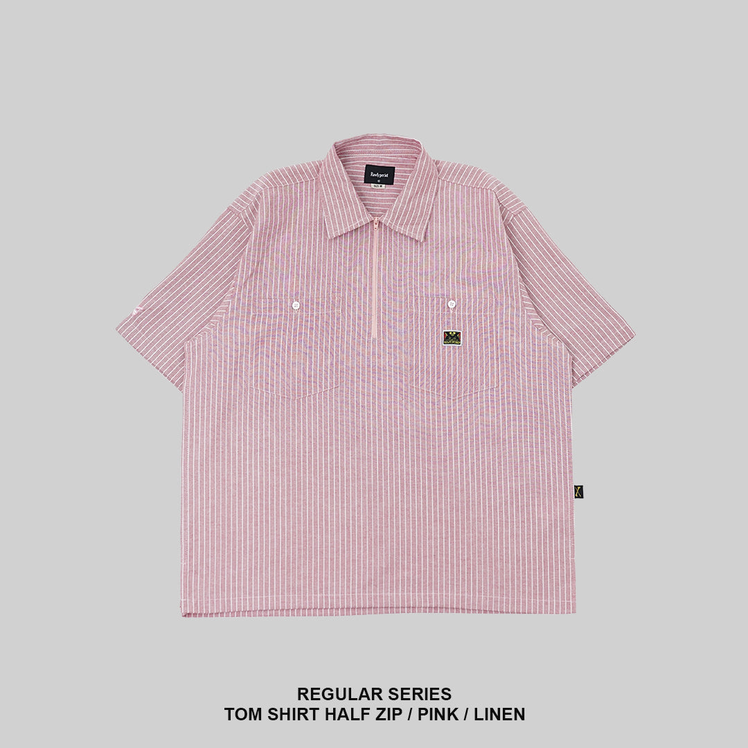 TOM SHIRT HALF ZIP - PINK
