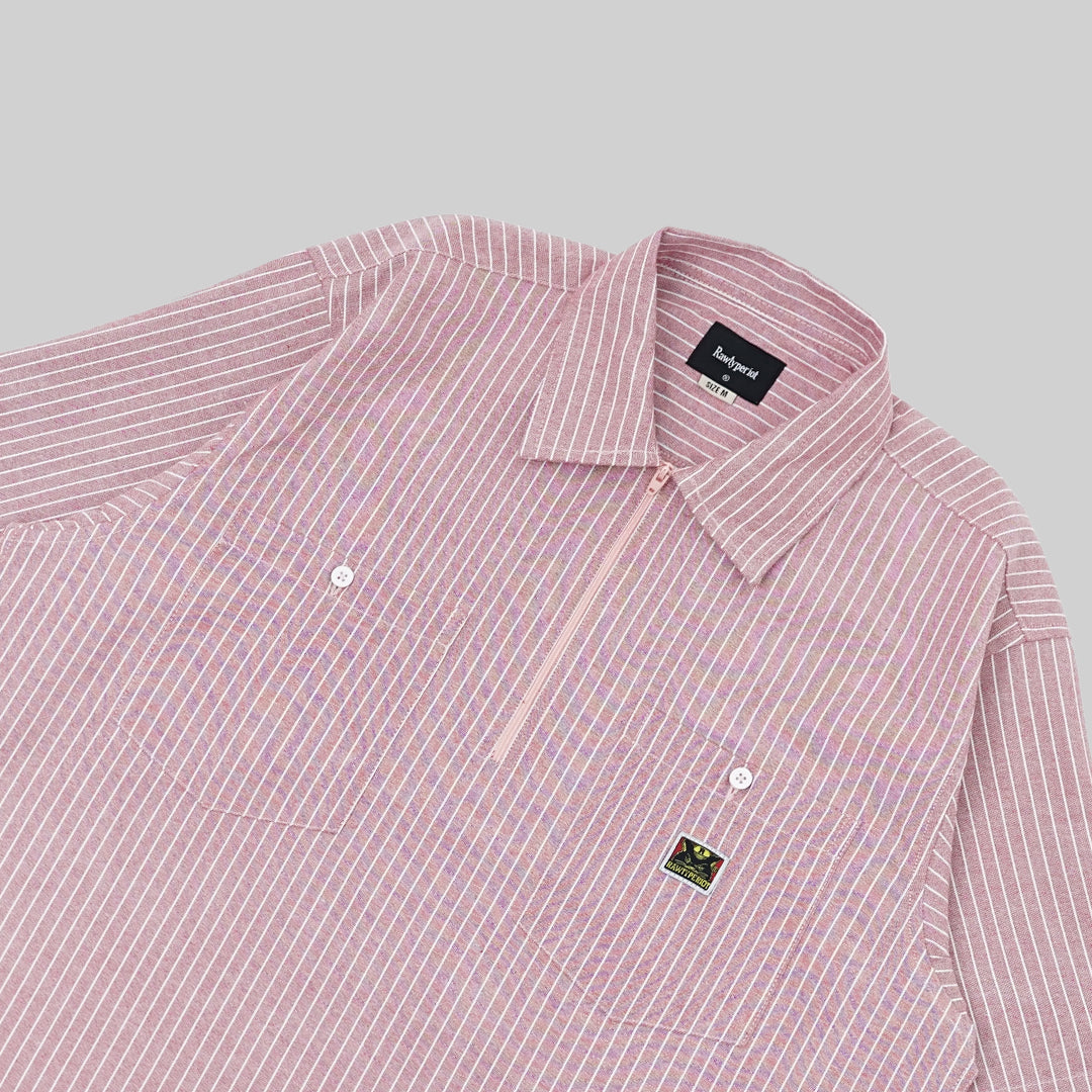 TOM SHIRT HALF ZIP - PINK