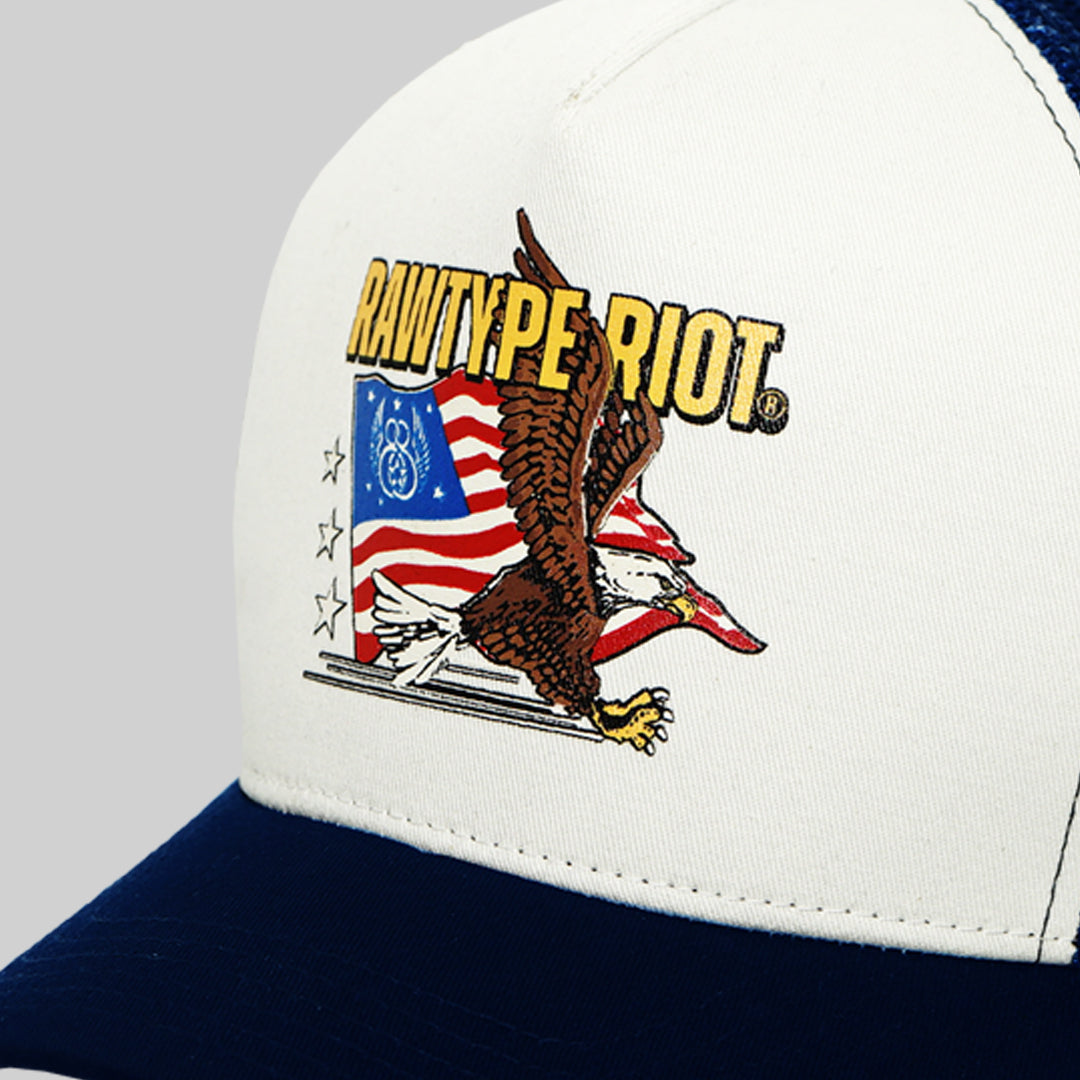 FLAG TRUCKER HAT - NAVY
