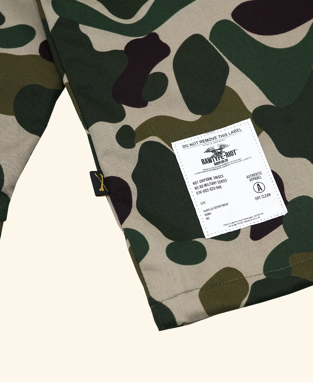 RAWTYPE RIOT Tom Camo Windbreaker - Olive