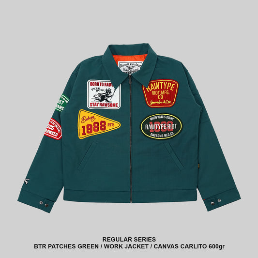 RAWTYPE RIOT BTR Patches Work Jacket - Green