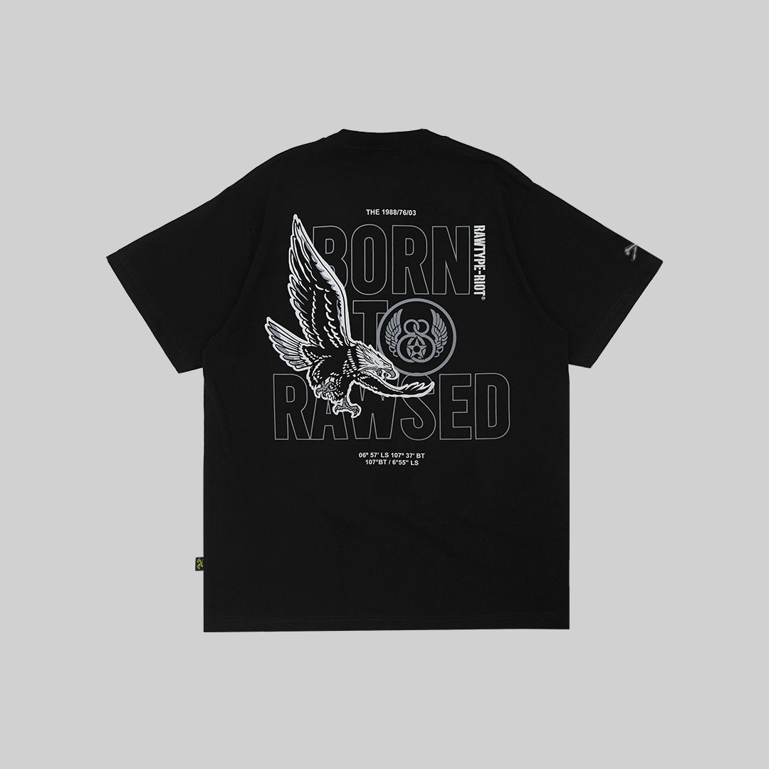 RAWTYPE RIOT Eagle Rawsed Tee - Black