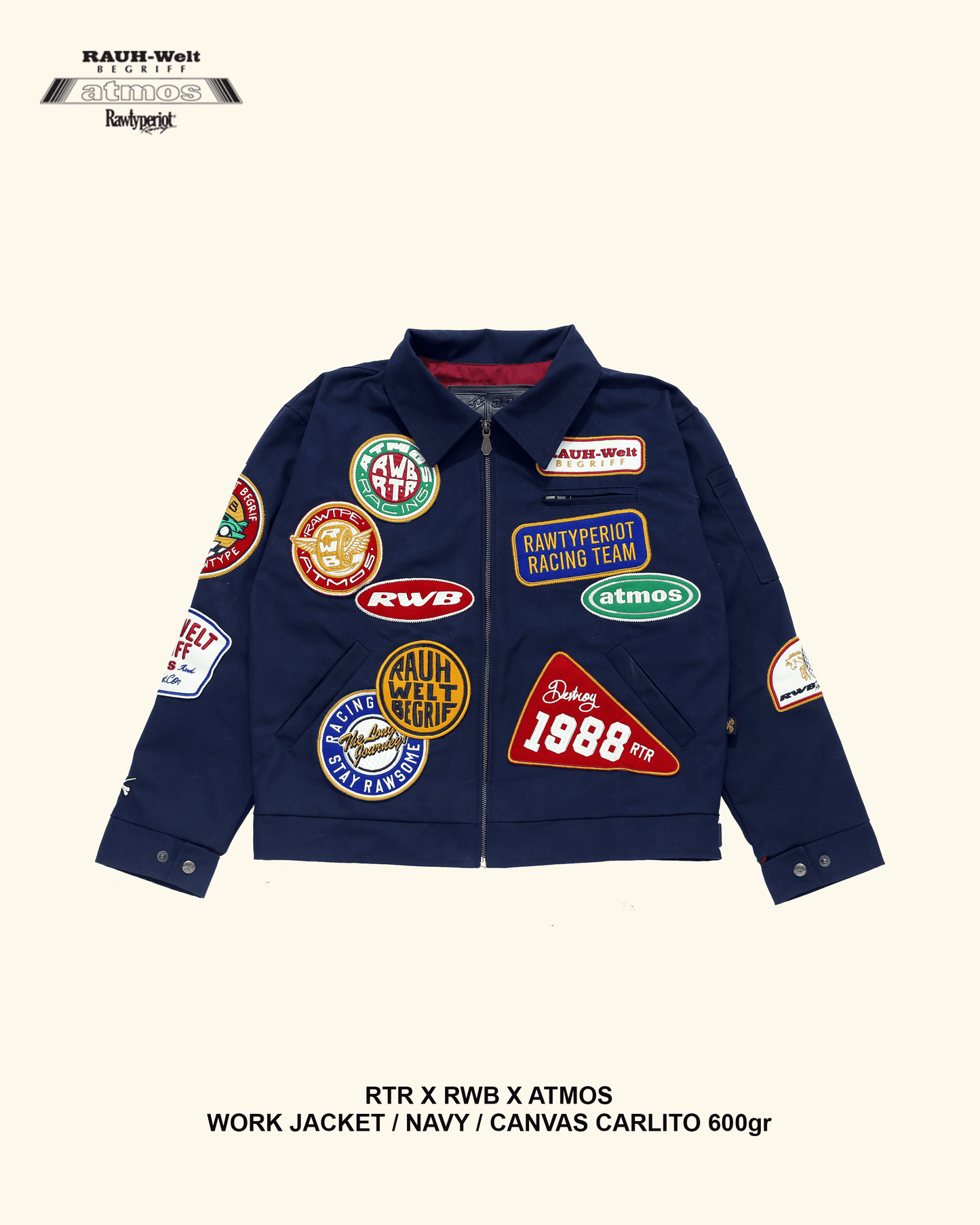 RAWTYPE RIOT Work Jacket  RWB X ATMOS X RTR - Navy