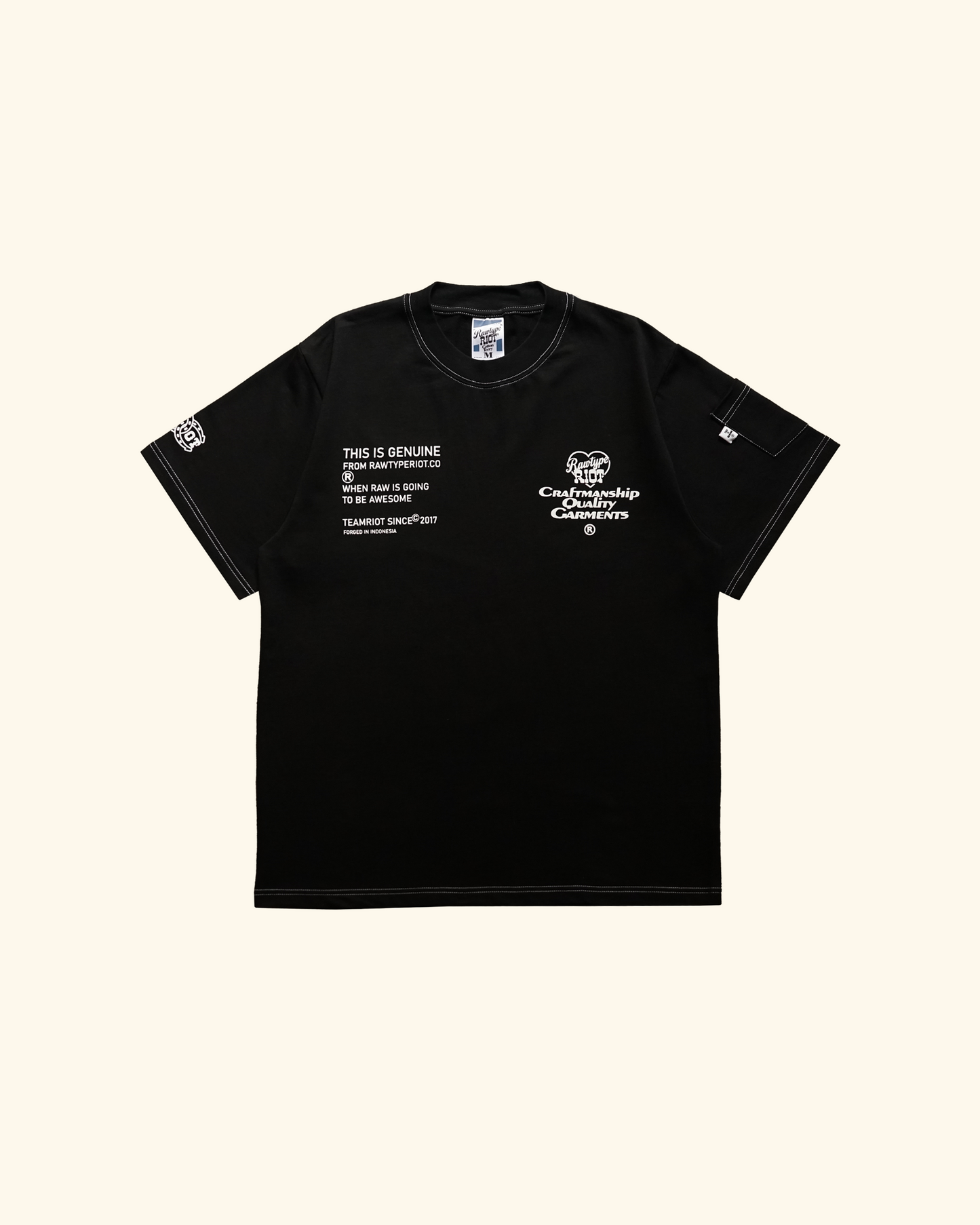 RAWTYPE RIOT Team Riot Tees - Black