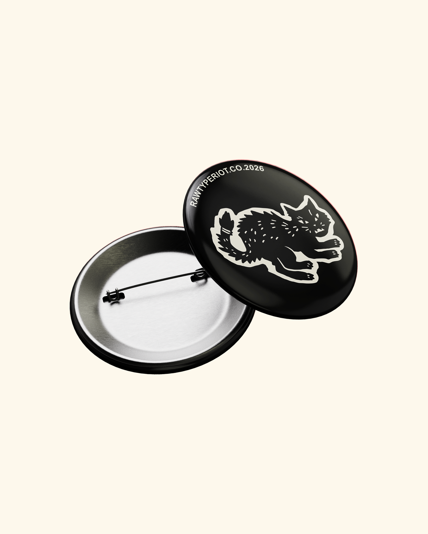 RAWTYPE RIOT Anniv Blackcat Package Pin