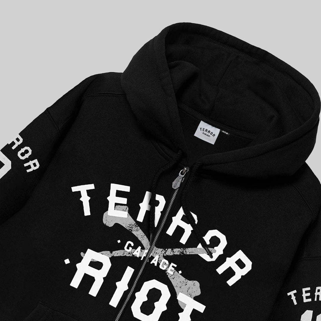 RAWTYPE RIOT Hood - Terror X RTR - Zipper Hoodie Black