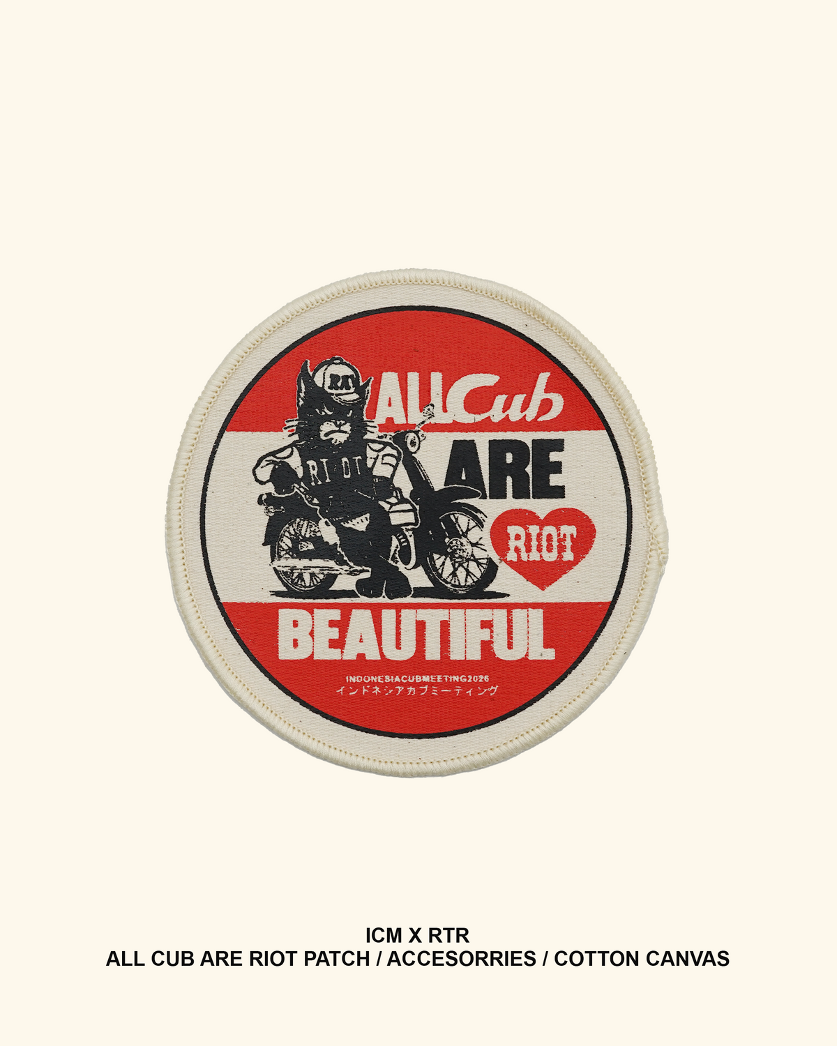 RAWTYPE RIOT Indonesia Cub Meeting Patch