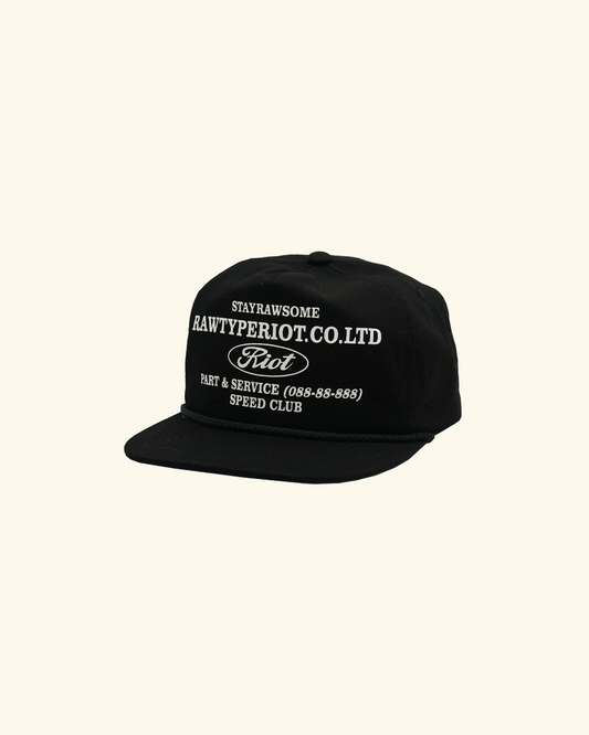 RAWTYPE RIOT Speed Club Hat - Black
