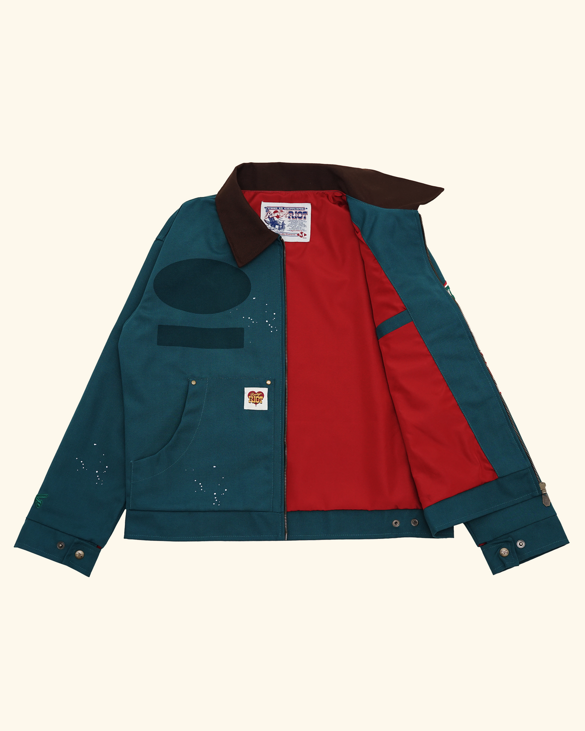 RAWTYPE RIOT Speed Club Patch Work Jacket - Green