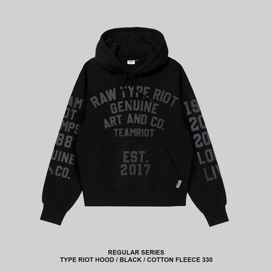 RAWTYPE RIOT Type Riot Hoodie - Black