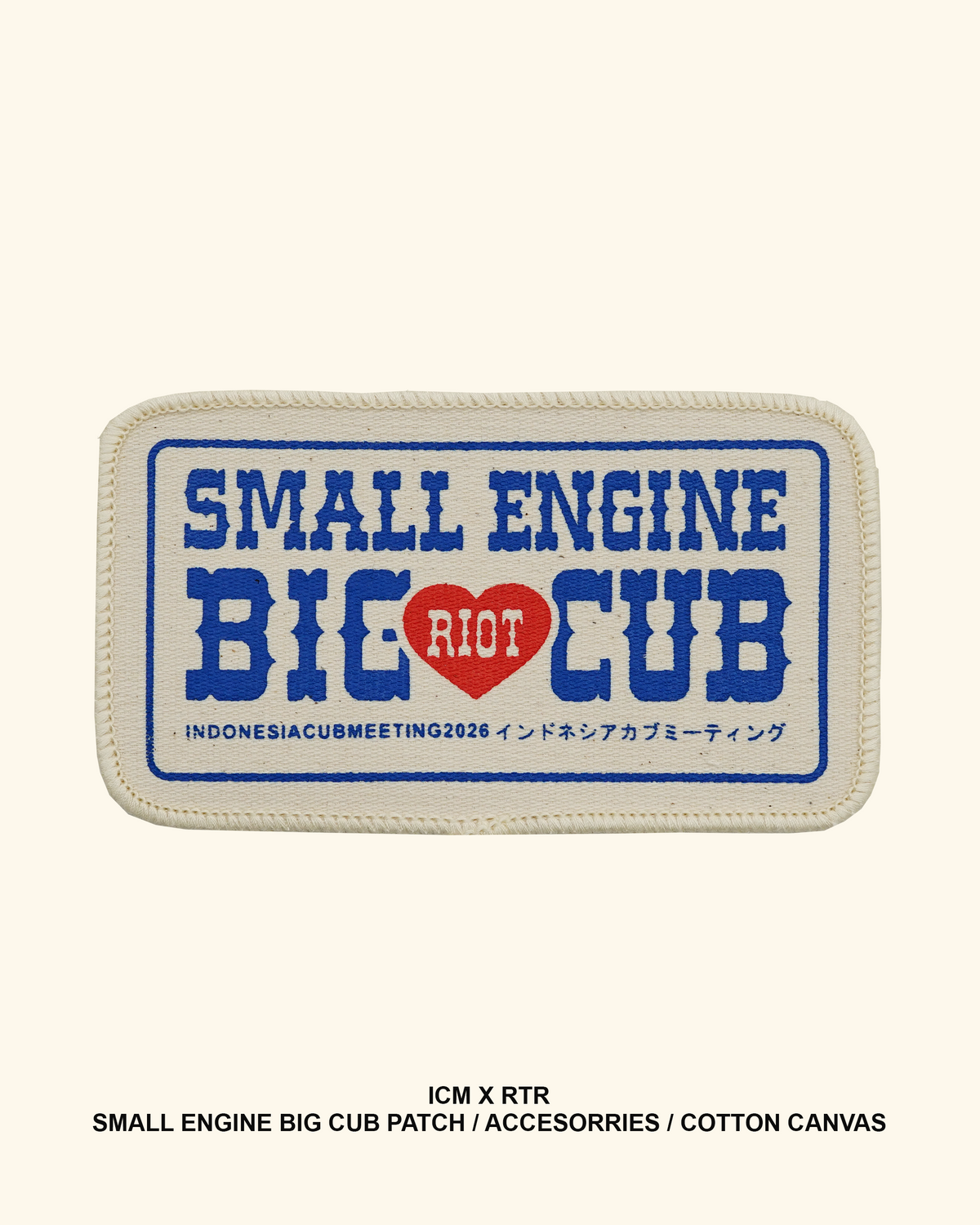 RAWTYPE RIOT Indonesia Cub Meeting Patch