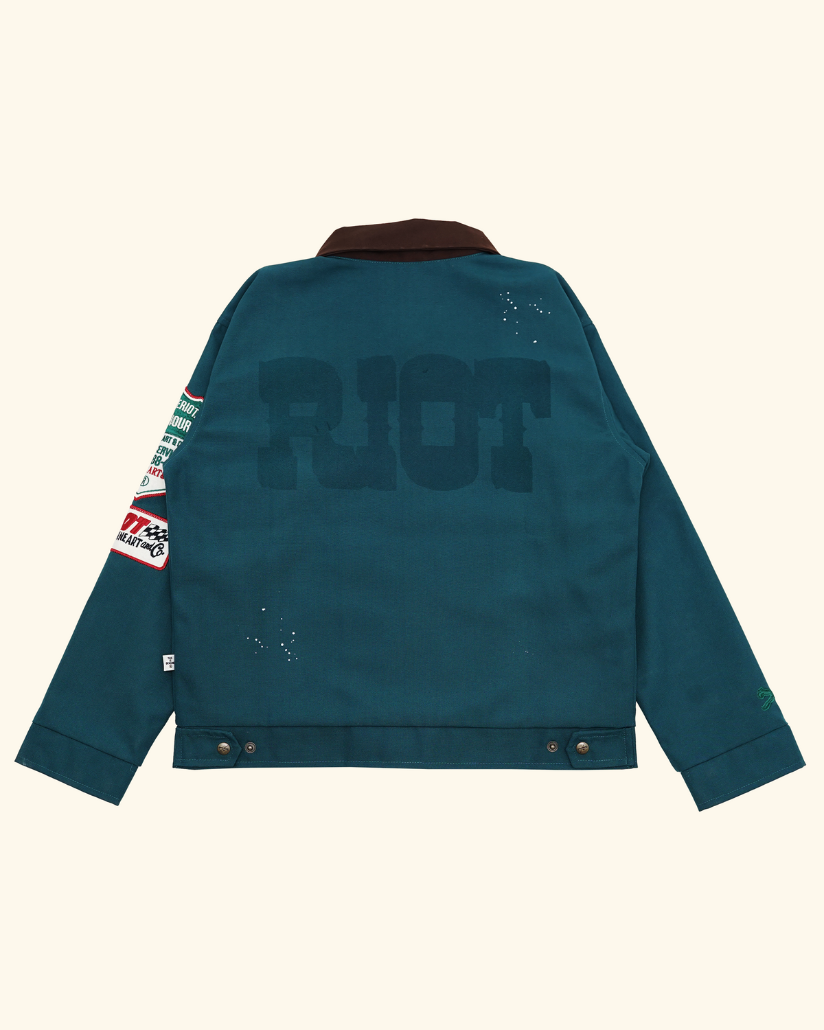 RAWTYPE RIOT Speed Club Patch Work Jacket - Green