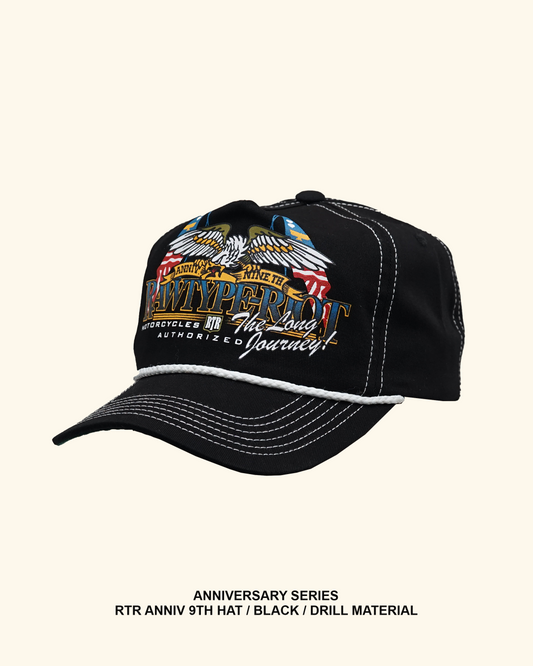 RAWTYPE RIOT Rtr Anniv 9th Hat - Black