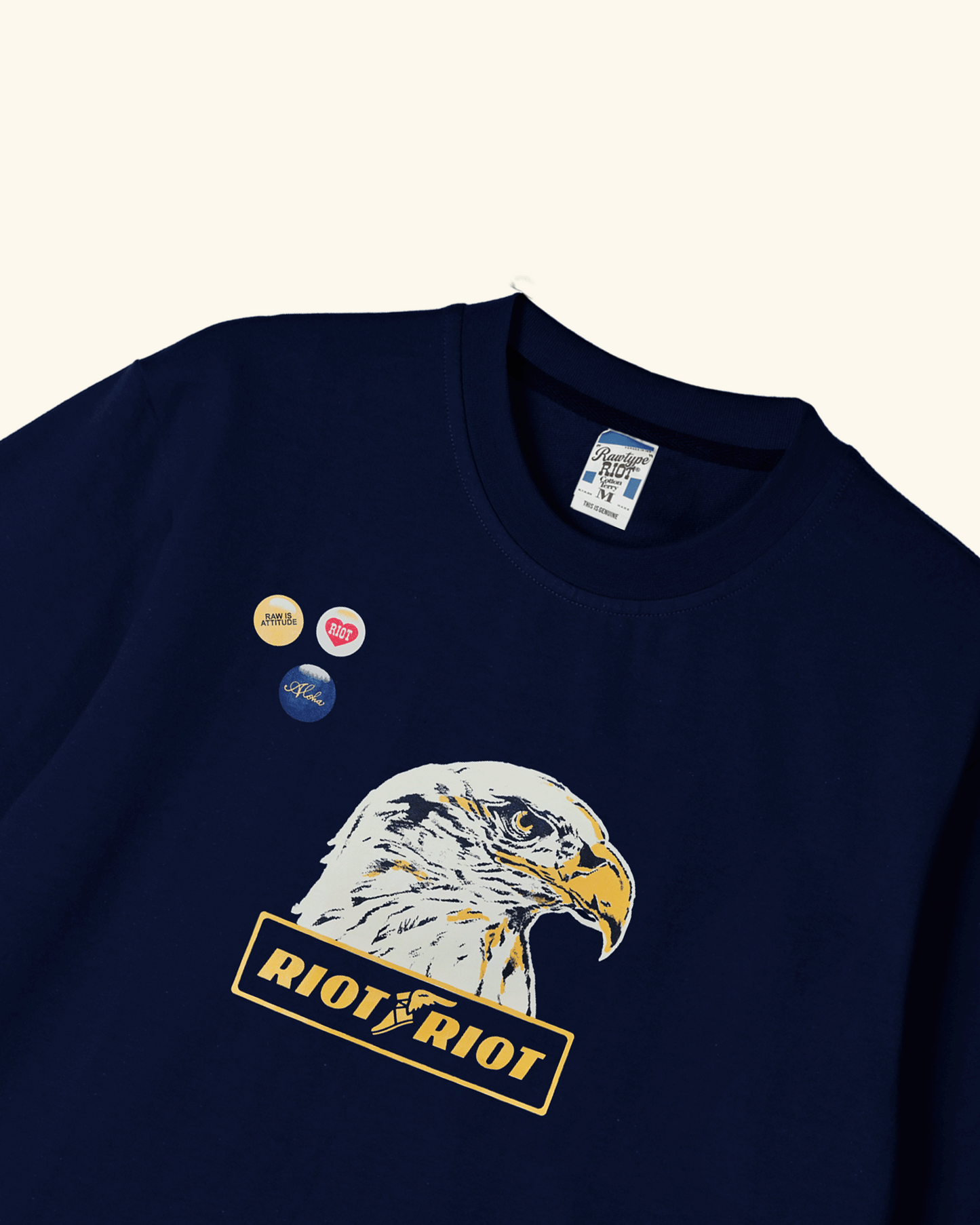 RAWTYPE RIOT Eagle Head Tees - Navy